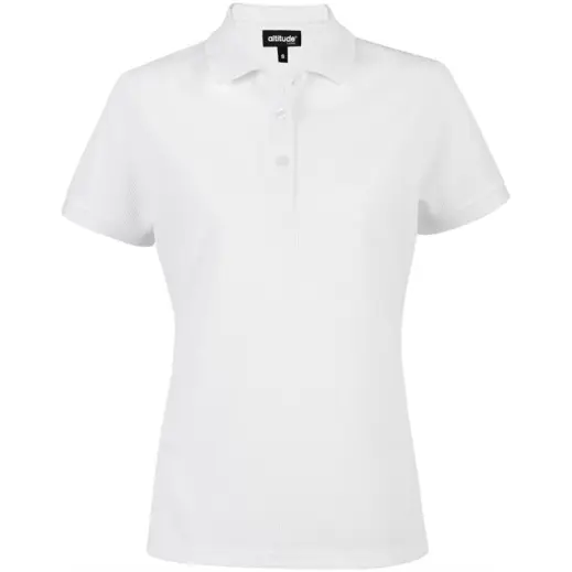 Ladies Exhibit Golf Shirt White